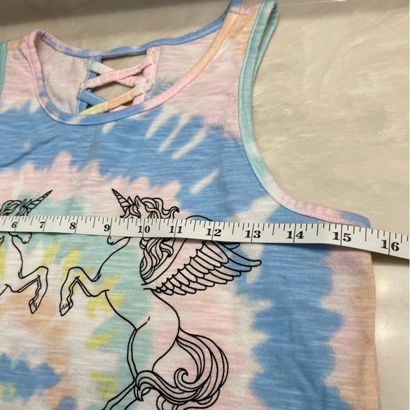 So Unicorn Sleeveless Tie-Dye Tank Top XL 14/16 - Picture 5 of 10